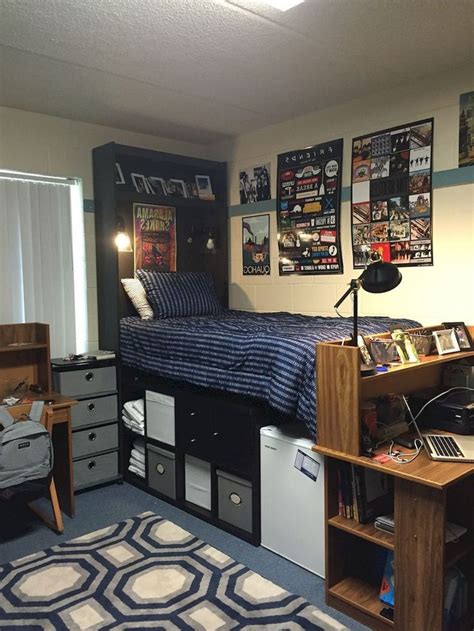 space saving dorm room ideas|More.